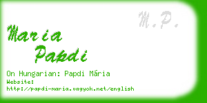 maria papdi business card